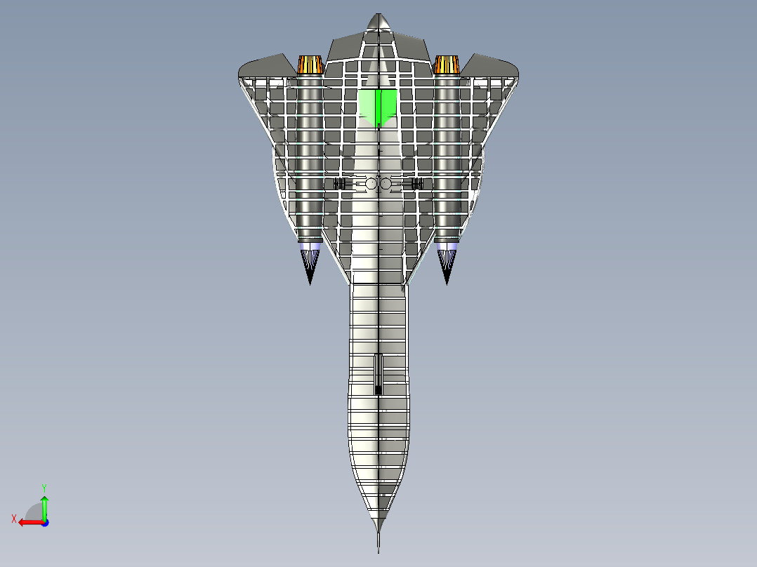 B3004201-洛克希德SR-71侦察机实体组装模型后视图