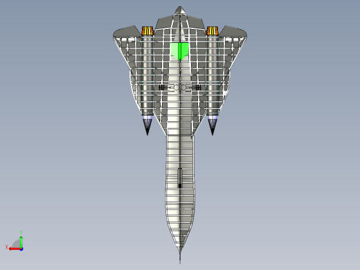 B3004201-洛克希德SR-71侦察机实体组装模型后视缩略图