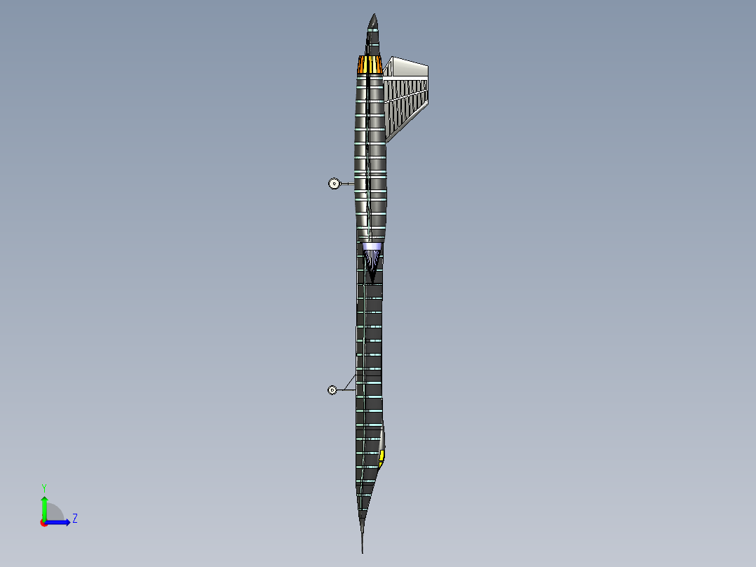 B3004201-洛克希德SR-71侦察机实体组装模型左视图