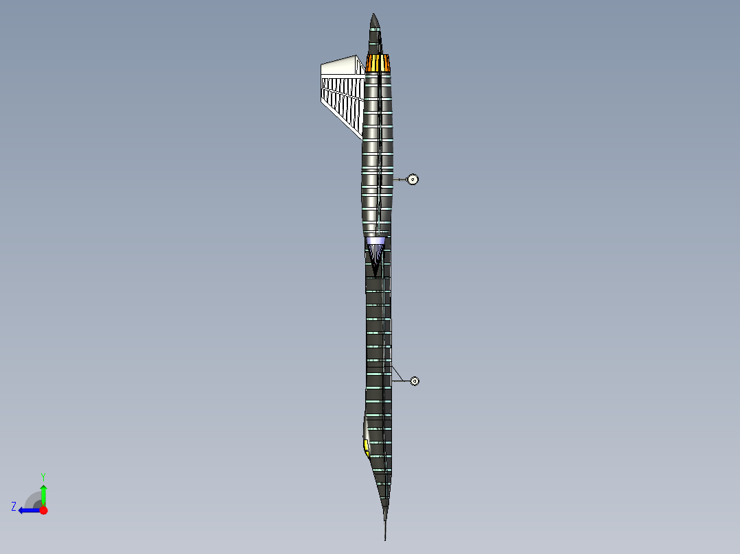 B3004201-洛克希德SR-71侦察机实体组装模型右视图