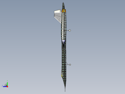 B3004201-洛克希德SR-71侦察机实体组装模型俯视缩略图