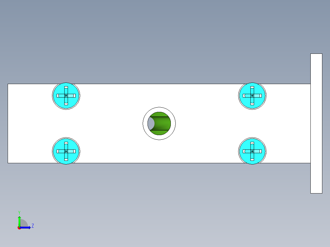 铜管拉直器左视图