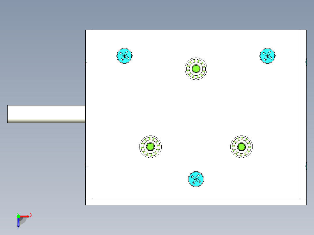 铜管拉直器俯视图
