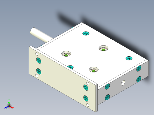 铜管拉直器正等轴测缩略图