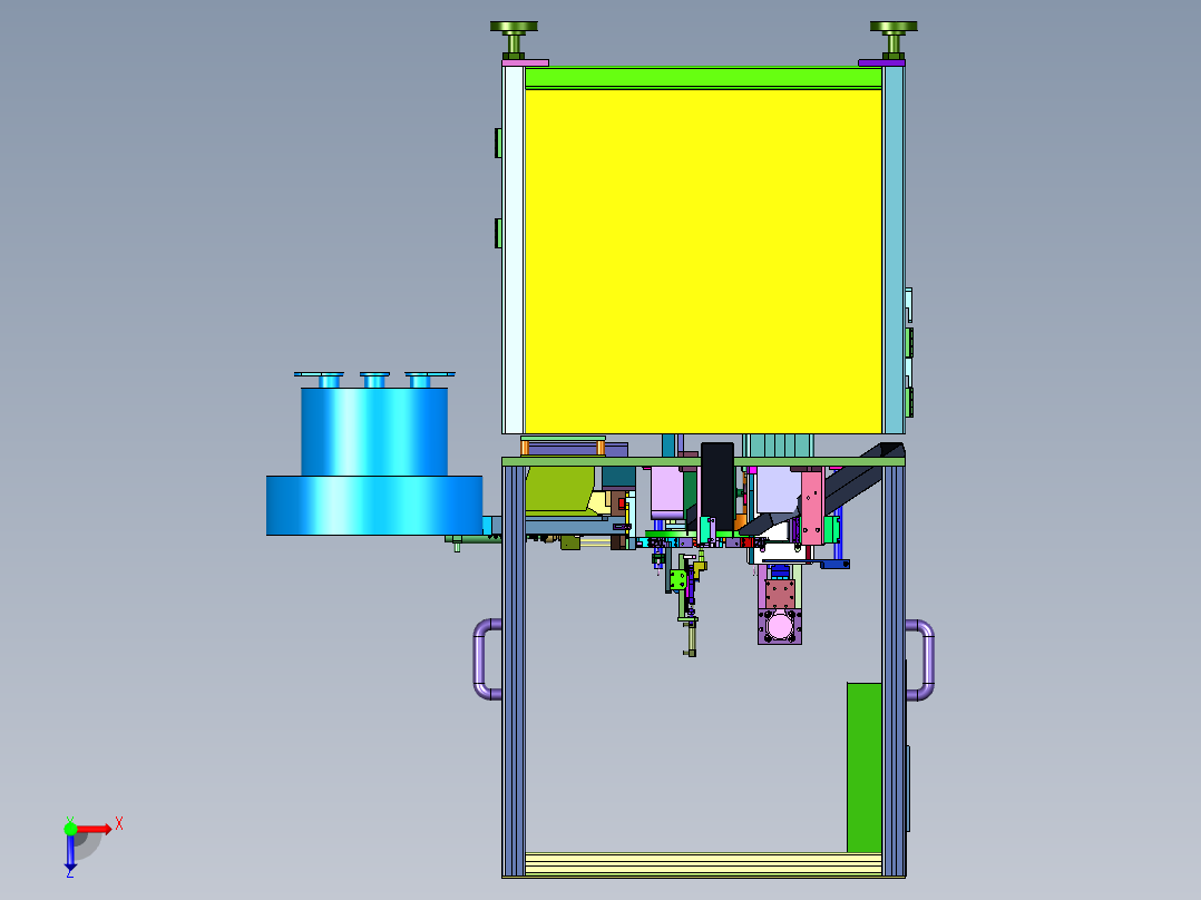 电器开关生产用的自动铆银点装置俯视图