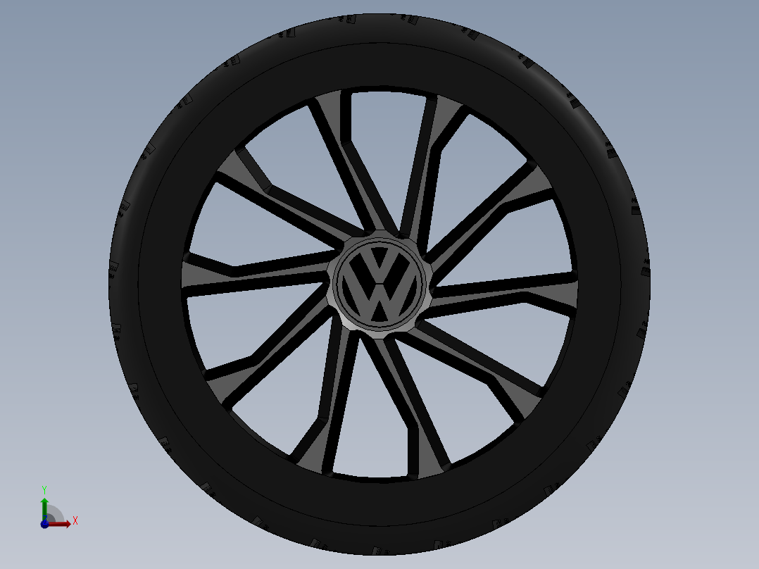 轮毂、轮胎(77)前视图