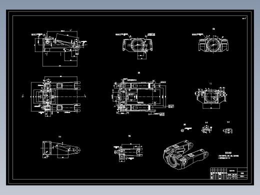 整体铸造型截割臂的结构设计含7张CAD图