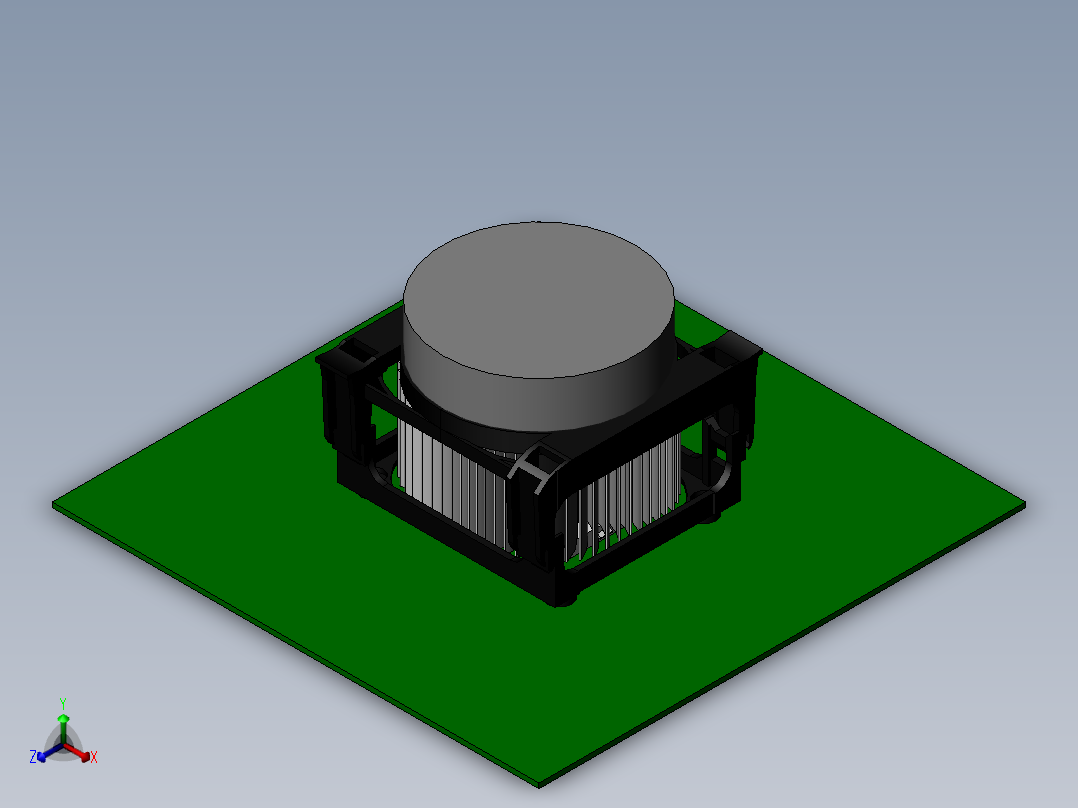 CPU散热器正等轴测图