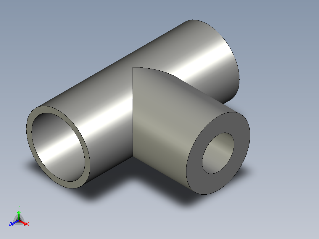 前端后PPR内丝三通05-25正等轴测图