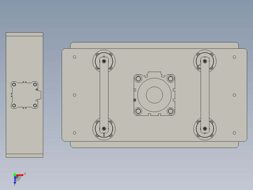 流水线阻挡顶升俯视图