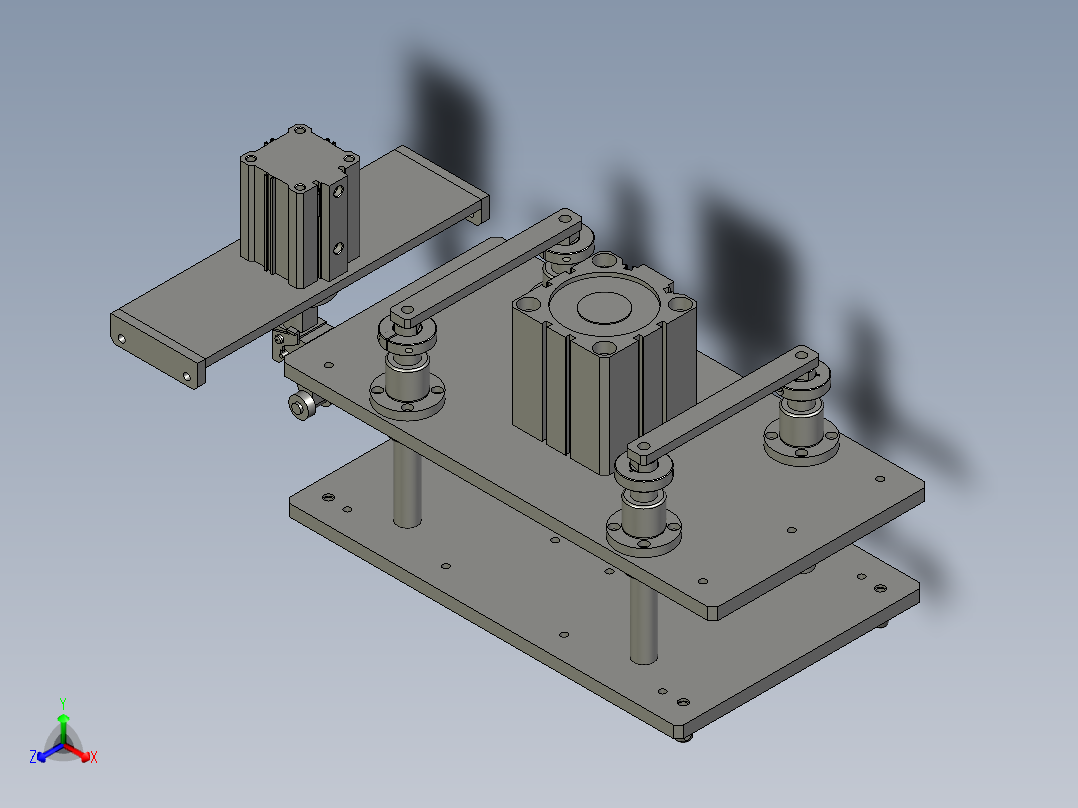 流水线阻挡顶升正等轴测图