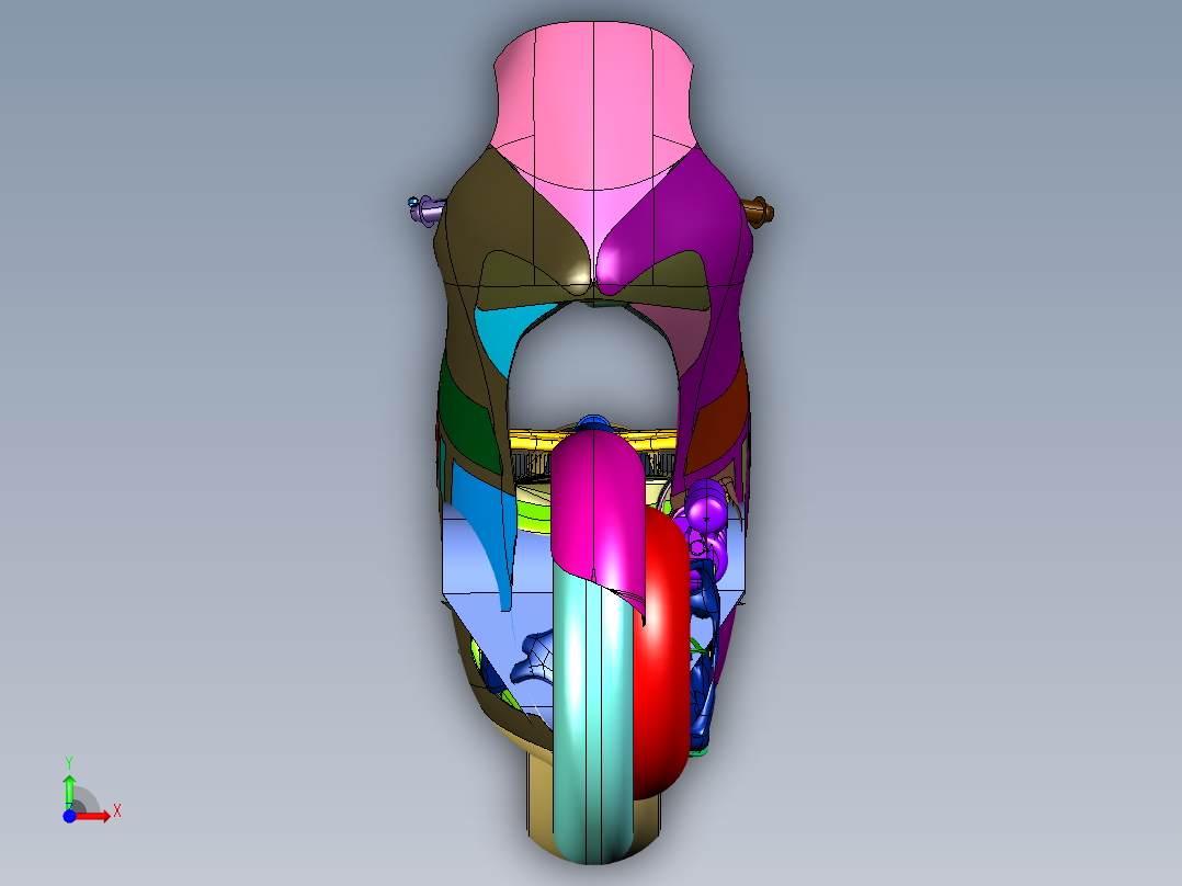 智慧型电动摩托车前视图