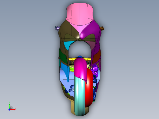 智慧型电动摩托车前视缩略图