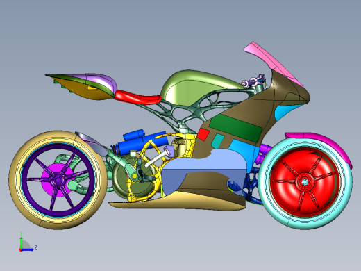 智慧型电动摩托车左视缩略图
