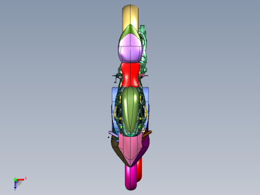 智慧型电动摩托车俯视缩略图