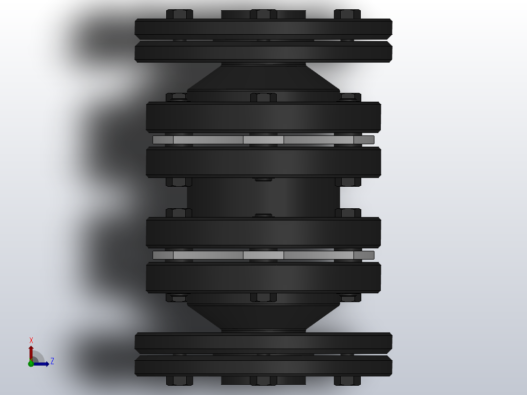 DJM-Y-P型锁紧盘式单型弹性膜片联轴器／SJM-Y-P型锁紧盘式双型弹性膜片联轴器_SJM-19-Y-P-170／Y-P-170-287俯视图