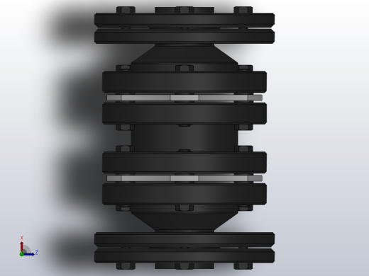 DJM-Y-P型锁紧盘式单型弹性膜片联轴器／SJM-Y-P型锁紧盘式双型弹性膜片联轴器_SJM-19-Y-P-170／Y-P-170-287俯视缩略图