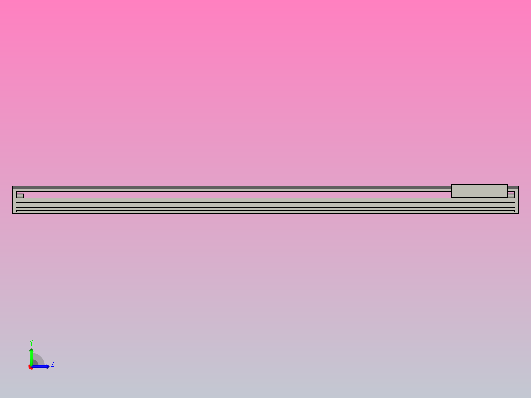 直驱直线电机轴TPA-LNP-230D-P32-L1740-C-1-3-C-10-N3(磁栅尺)左视图