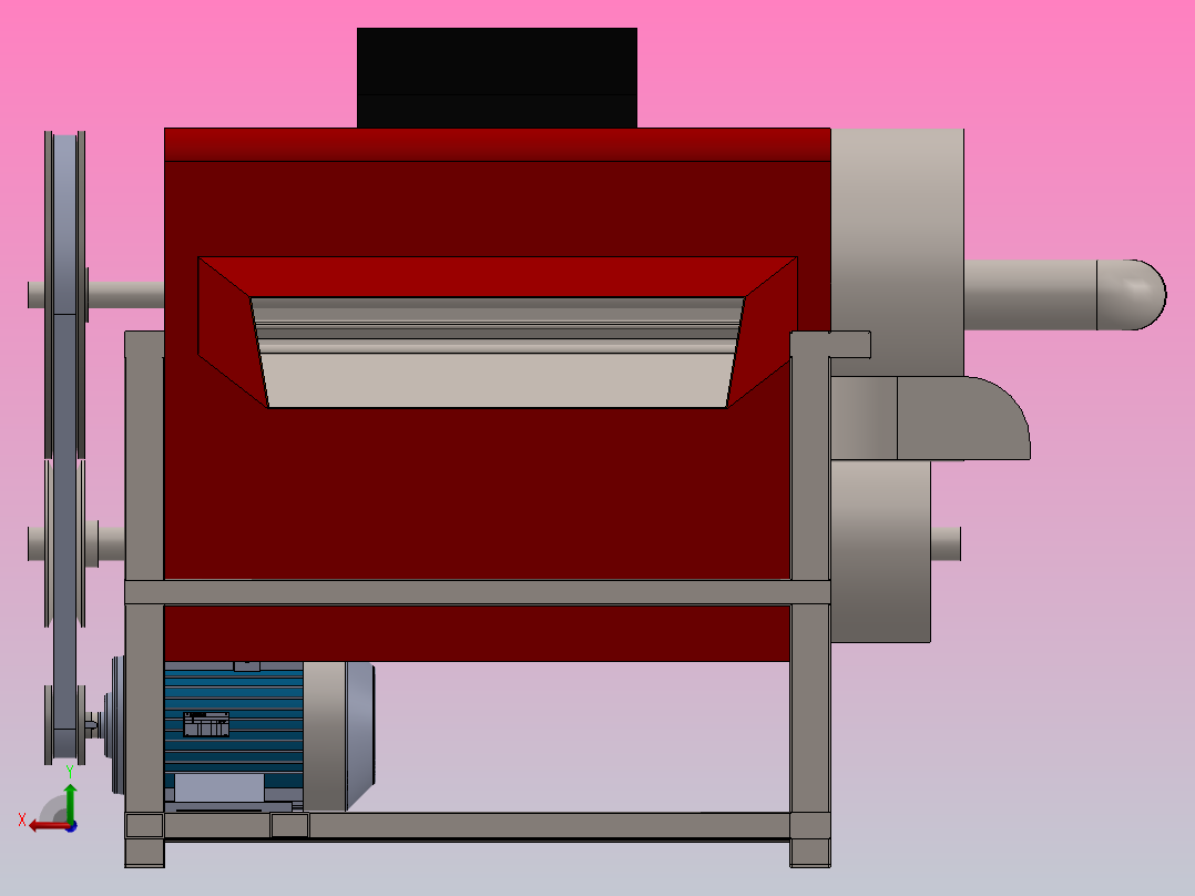 豌豆削皮机主视图