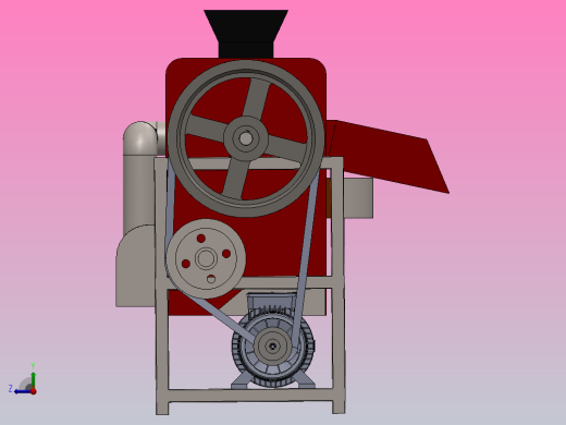 豌豆削皮机左视缩略图