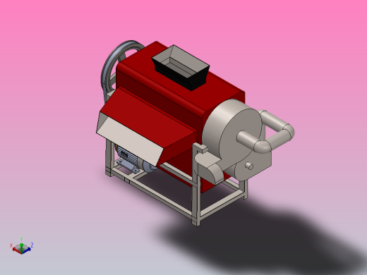 豌豆削皮机正等轴测缩略图