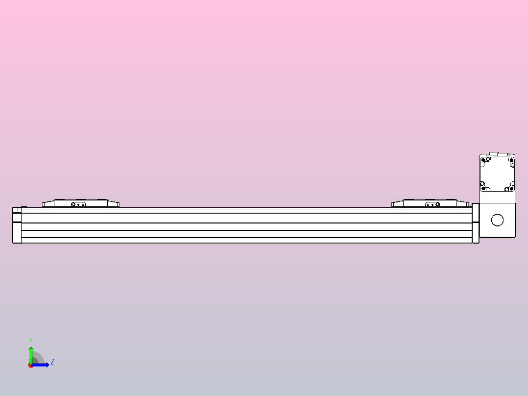 皮带直线轴双滑块型TPA-GCBS-80-P60-L225-RU-M20-N3左视图