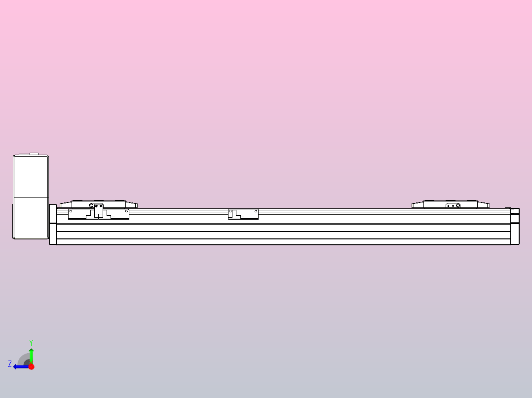 皮带直线轴双滑块型TPA-GCBS-80-P60-L225-RU-M20-N3右视图