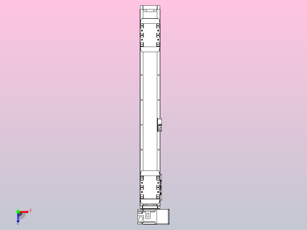 皮带直线轴双滑块型TPA-GCBS-80-P60-L225-RU-M20-N3俯视图