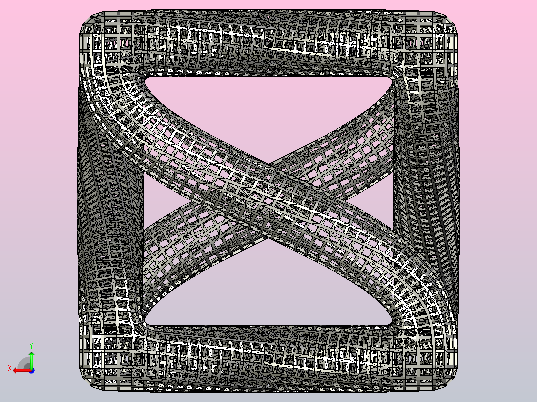 曲折立方后视图