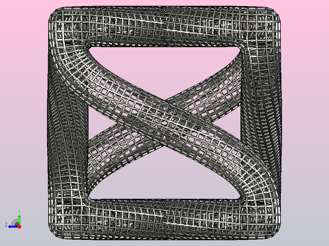 曲折立方右视图