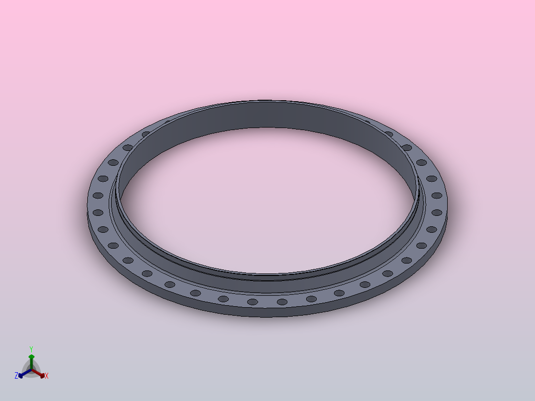 PN1.6带颈对焊[1400-B]正等轴测图