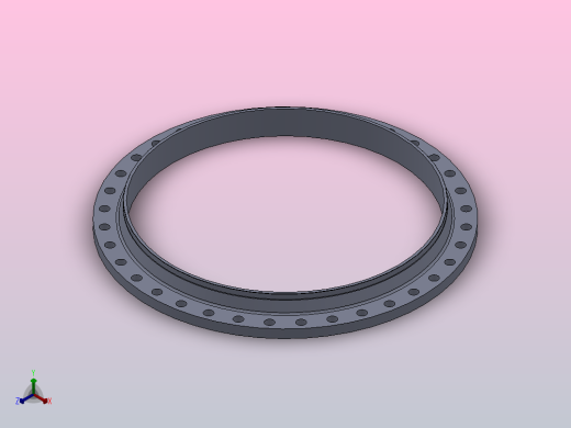 PN1.6带颈对焊[1400-B]正等轴测缩略图