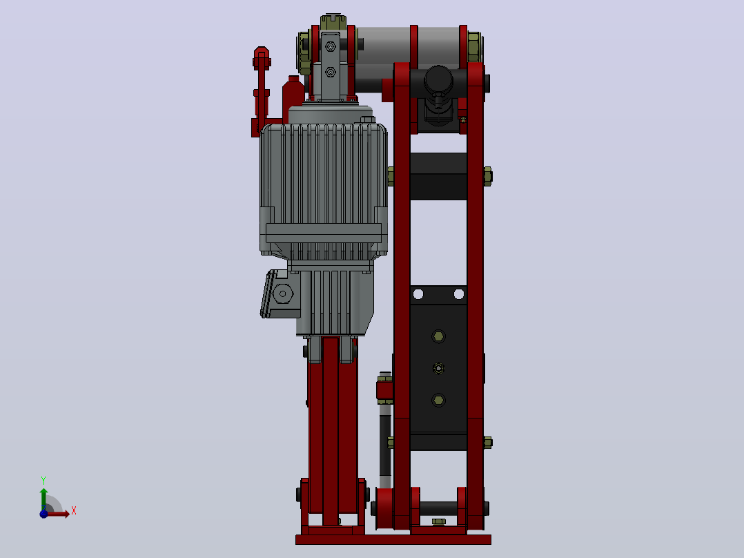 YP3系列电力液压盘式制动器YP3-1250-710×30-ⅠB-CL.RL.WL.HL前视图