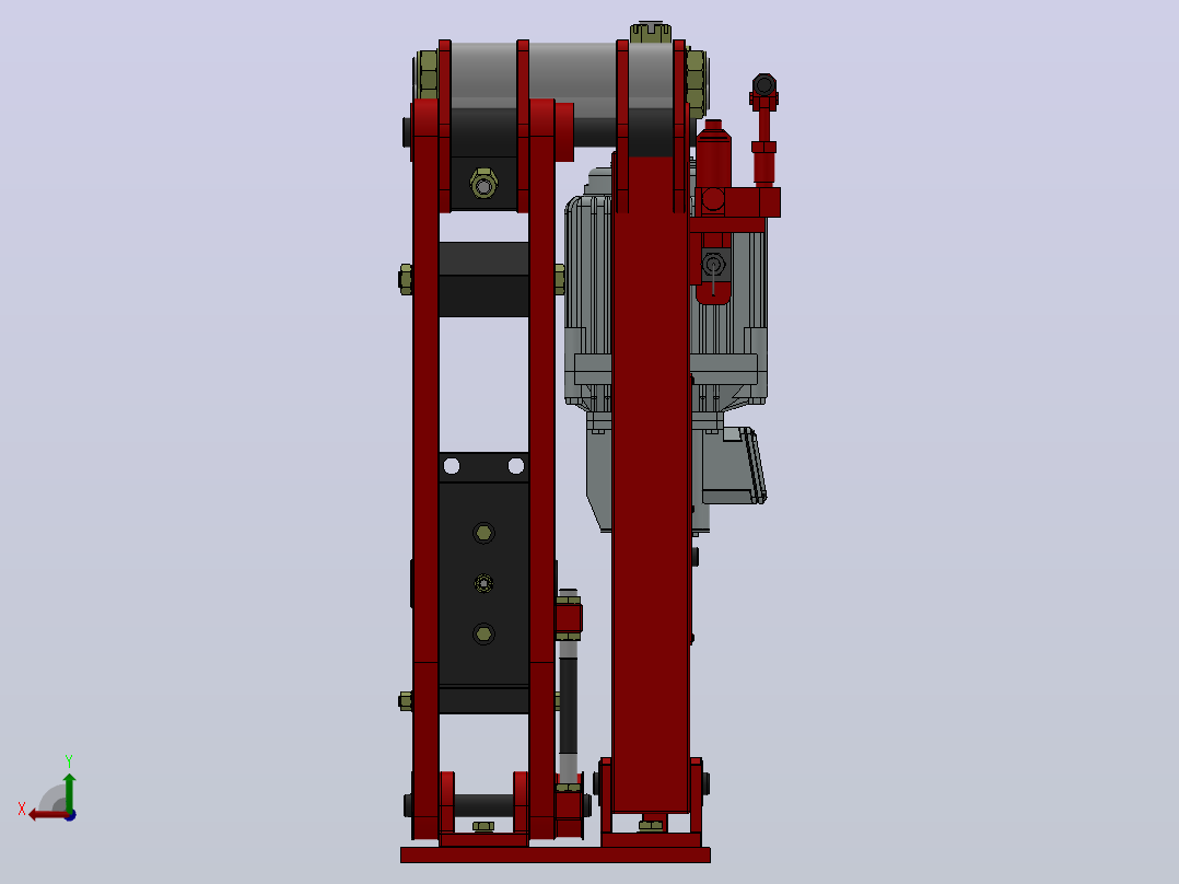 YP3系列电力液压盘式制动器YP3-1250-710×30-ⅠB-CL.RL.WL.HL后视图
