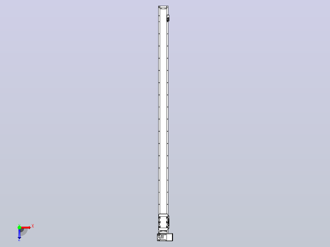 机器人皮带驱动直线轴TPA-GCB-80-P60-L1650-RU-M20-N3俯视图