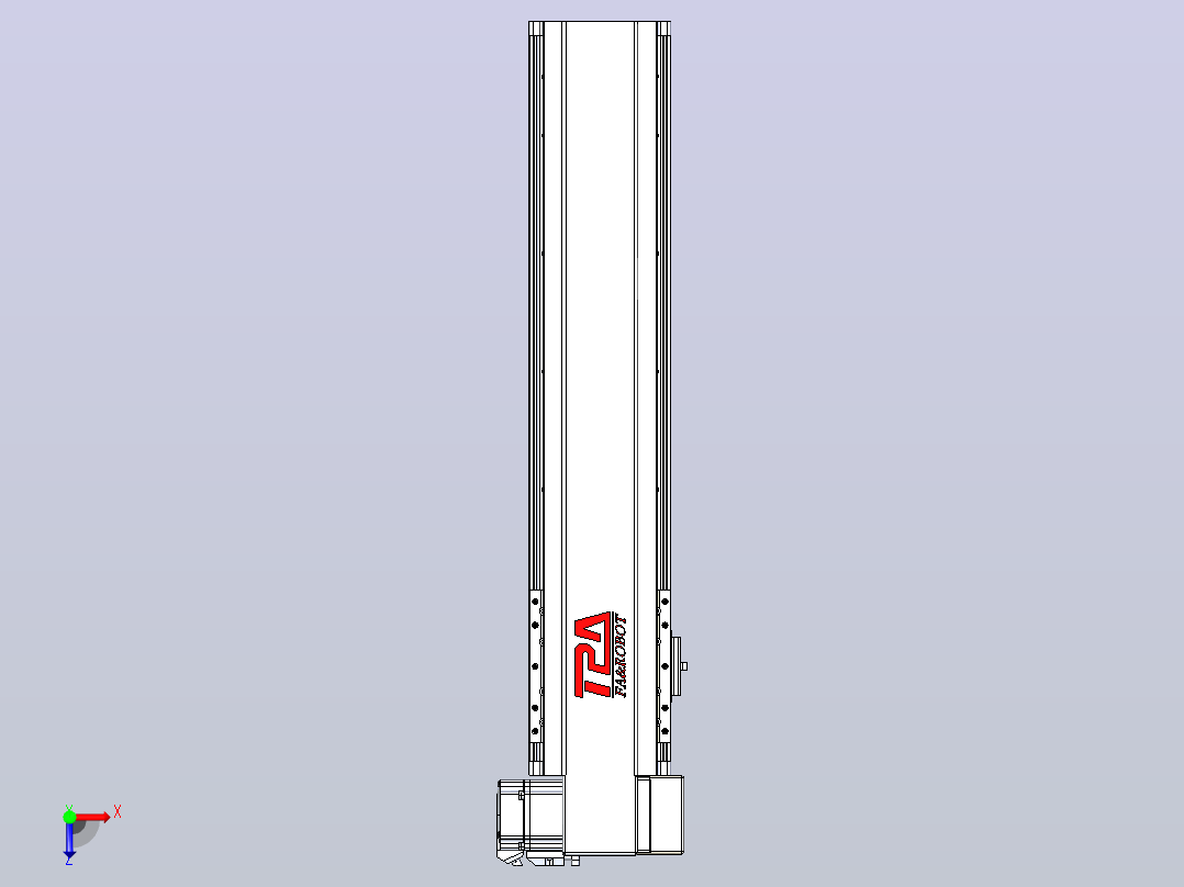 皮带直线轴半封闭可选导轨TPA-HNB-120D-110-L400-RP-Y-P40-N3俯视图