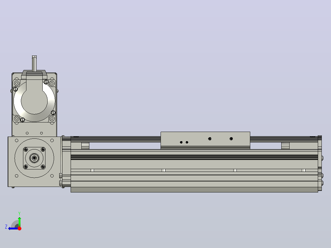 MT120BT半封闭皮带滑台[MT120BT.L100.100.LU.P40.C3]右视图