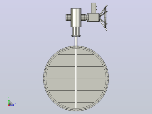 通风调节蝶阀[BG390B-DN2200(0.05-0.1Mpa)]左视缩略图