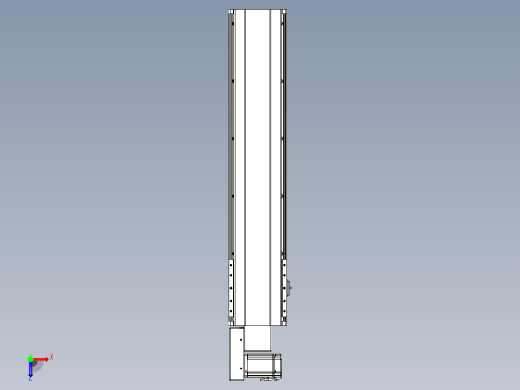 皮带直线轴半封闭可选导轨TPA-HNB-202D-140-L750-ML-C-P75-N3俯视缩略图