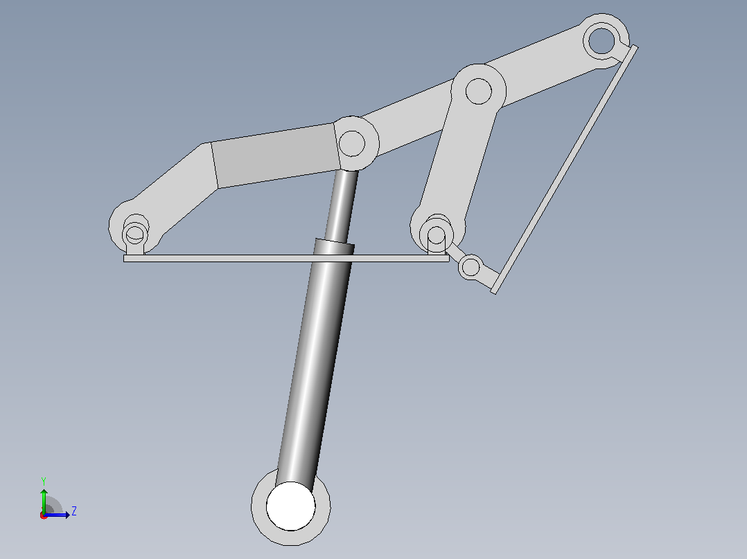 六连杆机翼折叠机构左视图