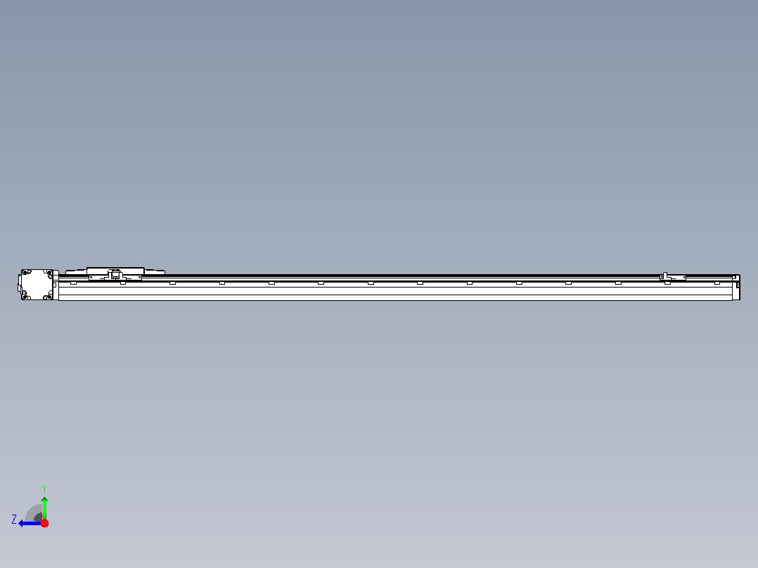 机器人皮带驱动直线轴TPA-GCB-120-P70-L1100-DL-M20-N3右视图