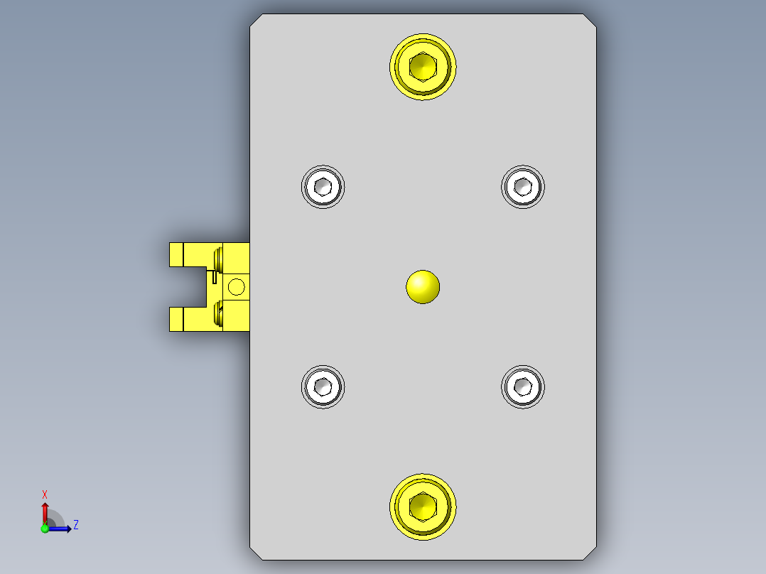 工件吸附手臂俯视图