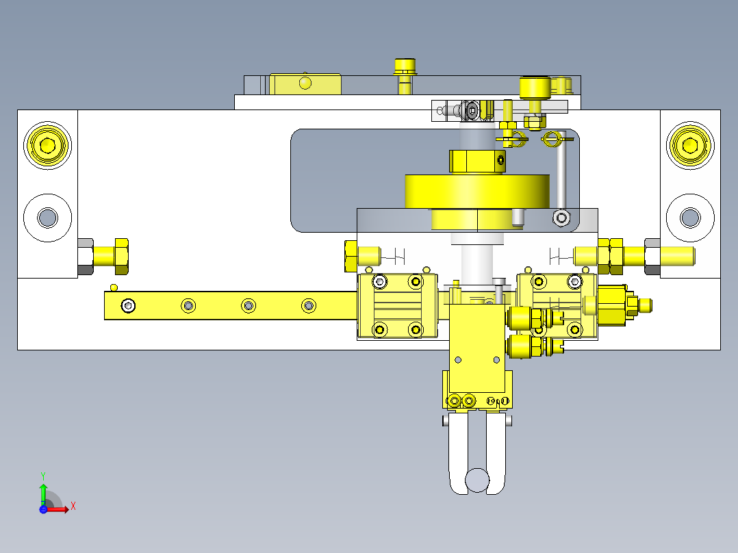 滑动翻转机构前视图