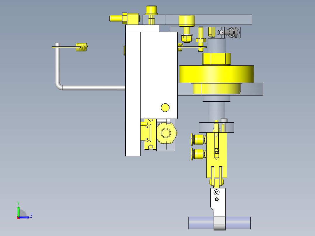 滑动翻转机构左视图