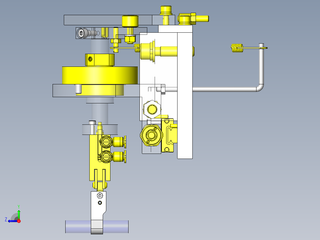 滑动翻转机构右视图