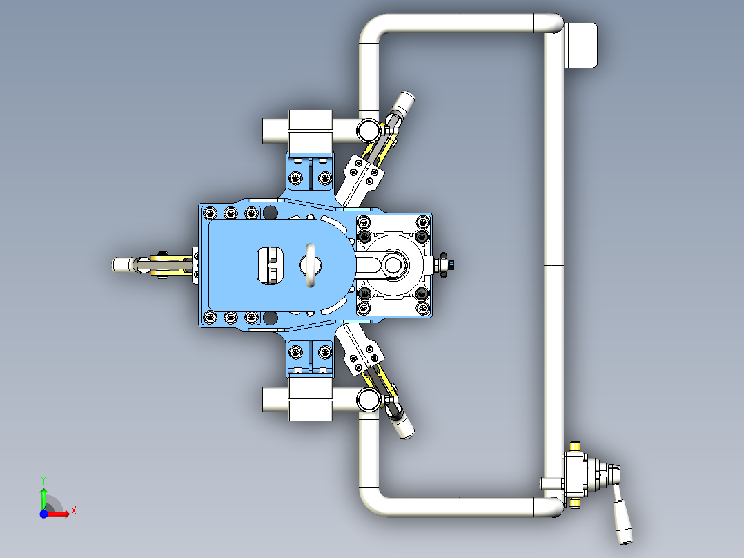 夹持器3D前视图