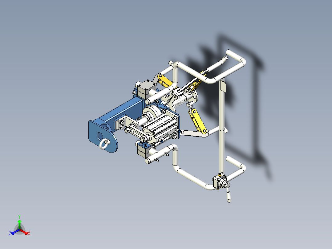 夹持器3D正等轴测图