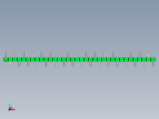 彩色公排针 100mil 2.54mm 系列-DS1022_green_34p_100mil_Type_SMT_R1_rev1.0前视缩略图