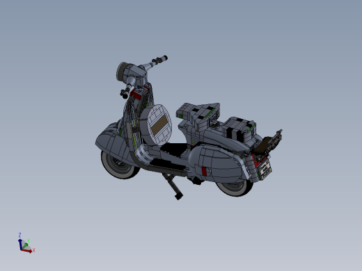 踏板摩托车拼装