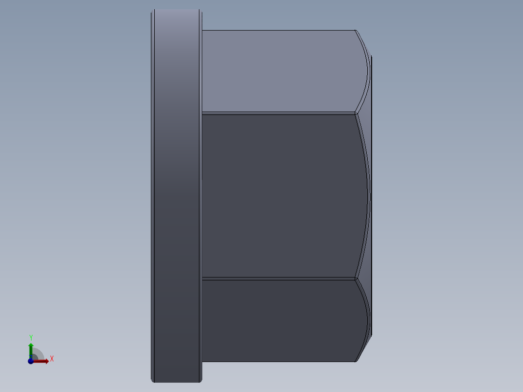 法兰螺母-58-FN.SLDPRT前视图